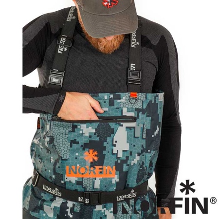 Вейдерсы Norfin Pilot Bootfoot Camo с сапогами XL 44