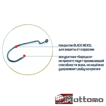 Крючки офсетные Mottomo JS-22 #2 9шт