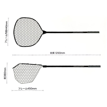Подсак Jackall Timon Rubber Landing Net 80cm clear