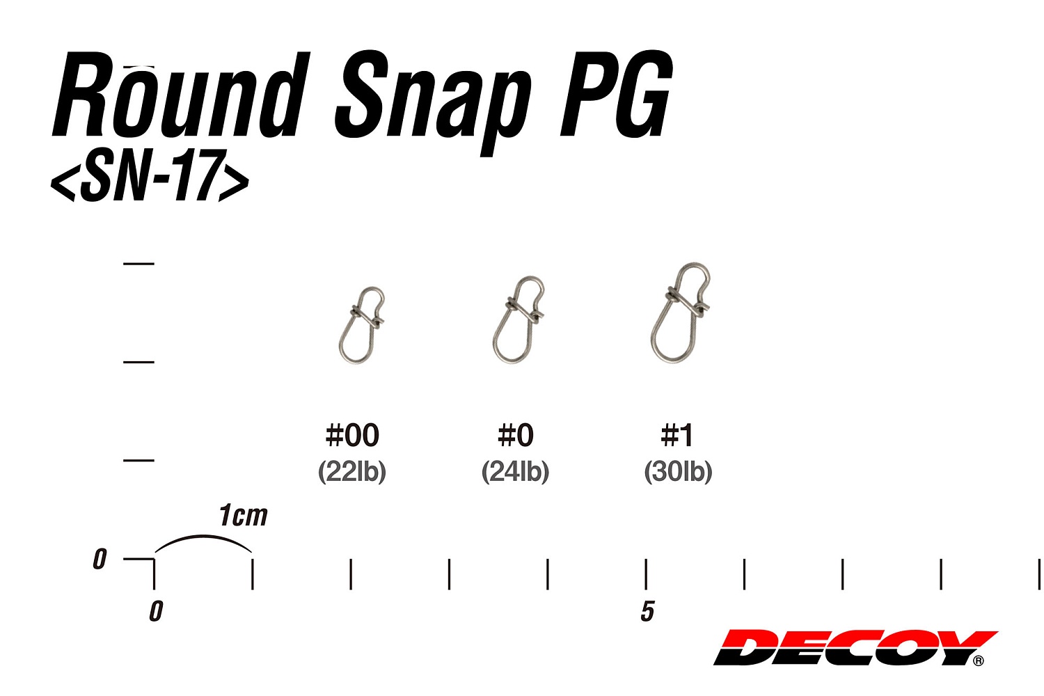 Застежки Decoy Round Snap PG SN-17 #0 24lb 8шт